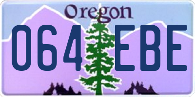 OR license plate 064EBE