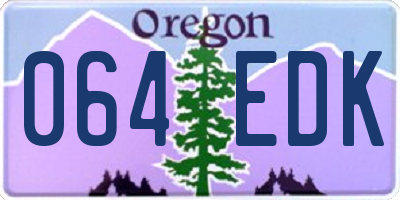 OR license plate 064EDK
