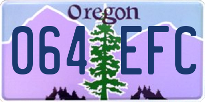 OR license plate 064EFC