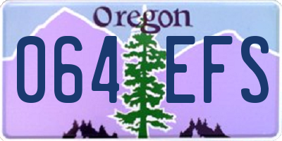 OR license plate 064EFS