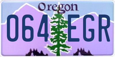 OR license plate 064EGR