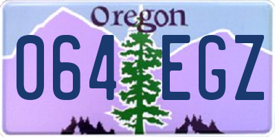 OR license plate 064EGZ