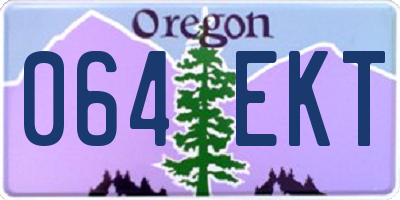 OR license plate 064EKT