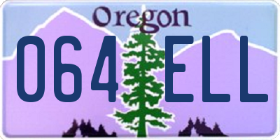OR license plate 064ELL