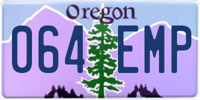 OR license plate 064EMP