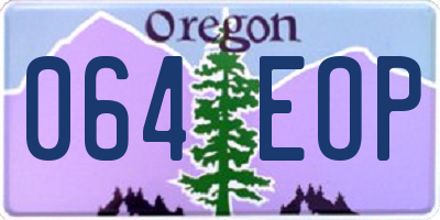 OR license plate 064EOP