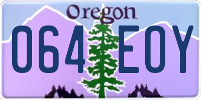 OR license plate 064EOY