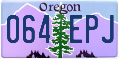 OR license plate 064EPJ
