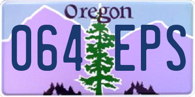 OR license plate 064EPS