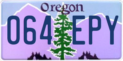 OR license plate 064EPY