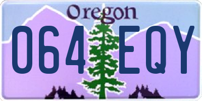 OR license plate 064EQY
