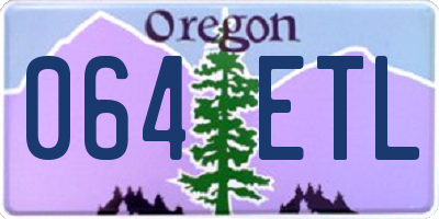 OR license plate 064ETL