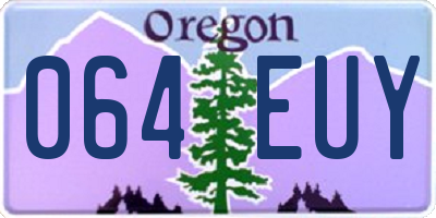 OR license plate 064EUY