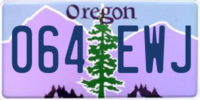 OR license plate 064EWJ