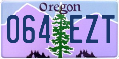 OR license plate 064EZT