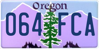 OR license plate 064FCA