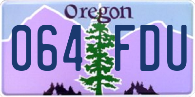 OR license plate 064FDU