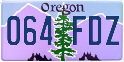 OR license plate 064FDZ