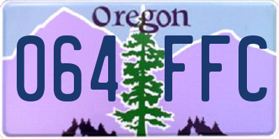 OR license plate 064FFC