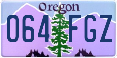 OR license plate 064FGZ