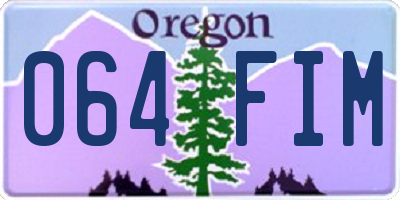 OR license plate 064FIM