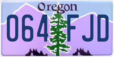 OR license plate 064FJD
