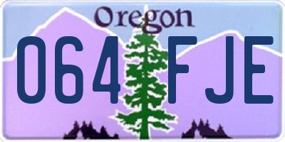 OR license plate 064FJE