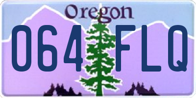 OR license plate 064FLQ