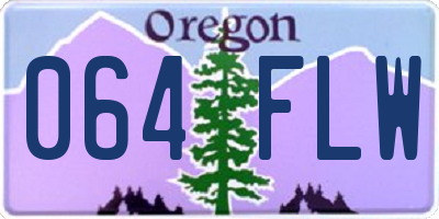 OR license plate 064FLW