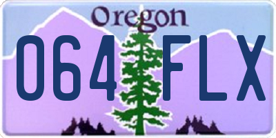 OR license plate 064FLX
