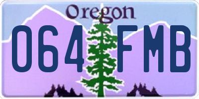 OR license plate 064FMB