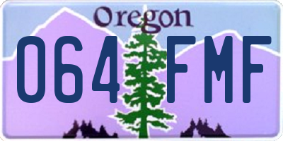 OR license plate 064FMF