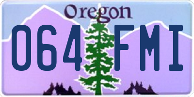 OR license plate 064FMI
