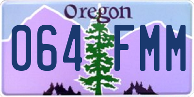 OR license plate 064FMM
