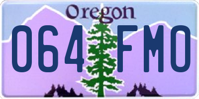 OR license plate 064FMO