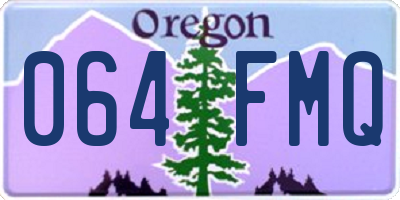 OR license plate 064FMQ