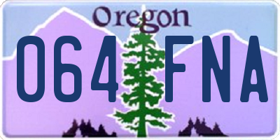 OR license plate 064FNA