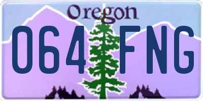 OR license plate 064FNG