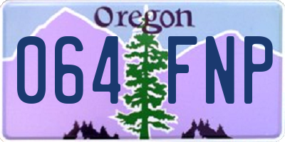 OR license plate 064FNP