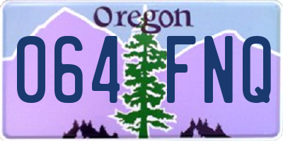 OR license plate 064FNQ