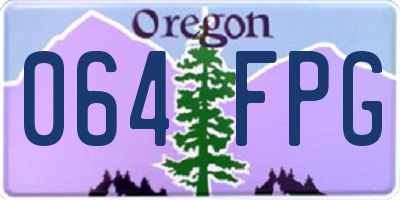 OR license plate 064FPG
