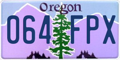 OR license plate 064FPX