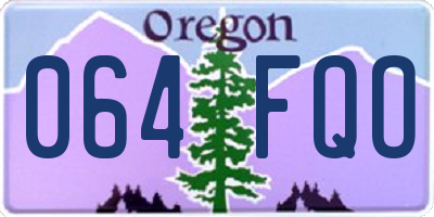 OR license plate 064FQO