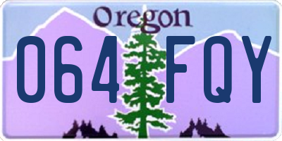 OR license plate 064FQY