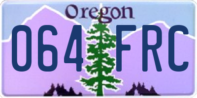 OR license plate 064FRC
