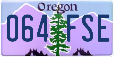 OR license plate 064FSE