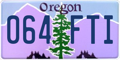 OR license plate 064FTI