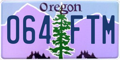 OR license plate 064FTM