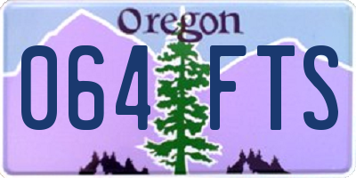 OR license plate 064FTS