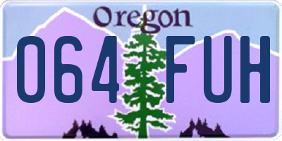 OR license plate 064FUH